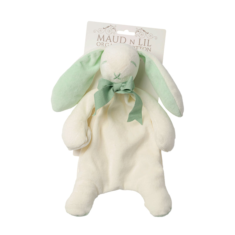 Bunny Comforter Toy - Organic Cotton - Baby Gift Unboxed - 30cm- Mint
