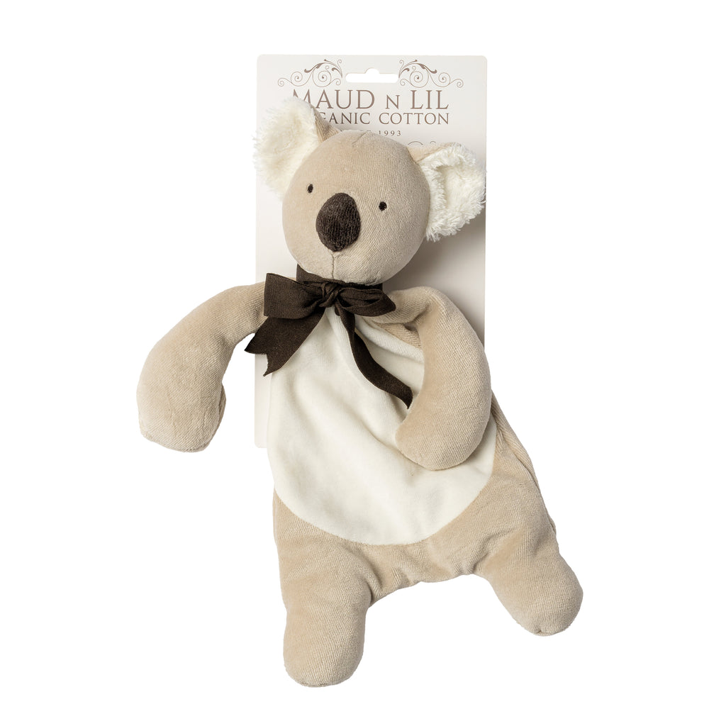 Koala Comforter Toy - Organic Cotton - Baby Gift Unboxed - Ash Grey/ White - 30cm