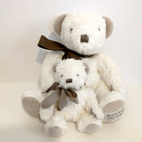 Organic Teddy Bear Fluffy Soft Toy - Gift Boxed - White