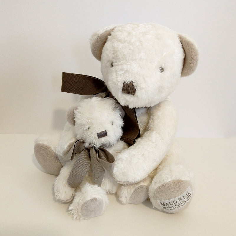 Mini Organic Teddy Bear Soft Toy - Gift Boxed - White