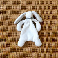 Grey Mini Bunny Comforter Toy - Organic Cotton - Baby Gift Unboxed - 20cm