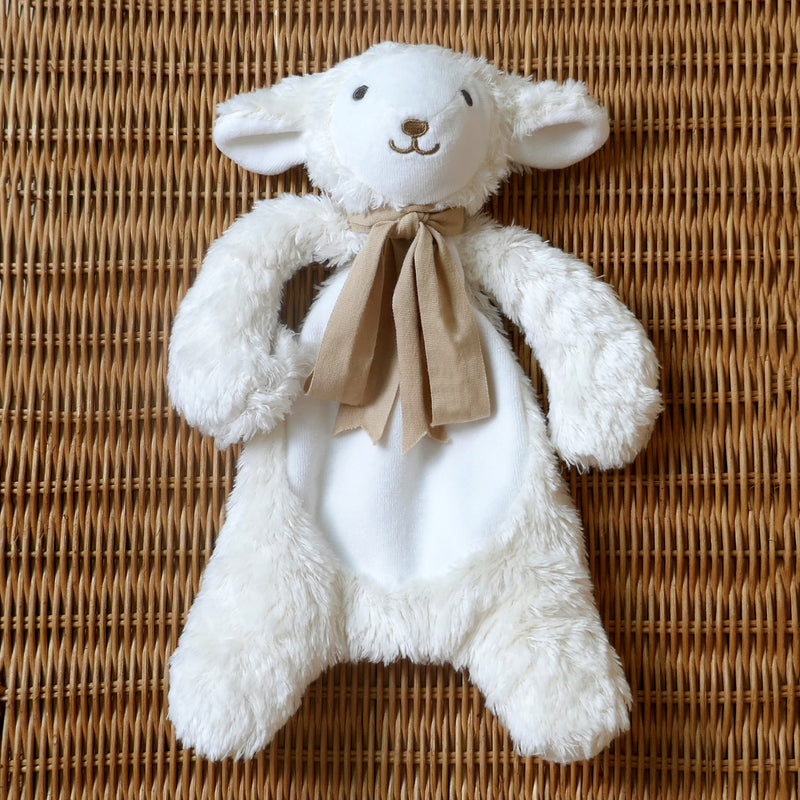 Lamb Comforter Toy - Organic Cotton - Cream/ Buff - 30cm- ***SOLD OUT PRE-ORDER FOR MARCH 2025 DELIVERY***