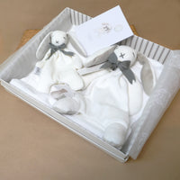 Baby Gift Hamper Box - Grey Bunny - Organic Cotton