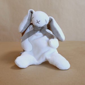 Grey Mini Bunny Comforter Toy - Organic Cotton - Baby Gift Unboxed - 20cm