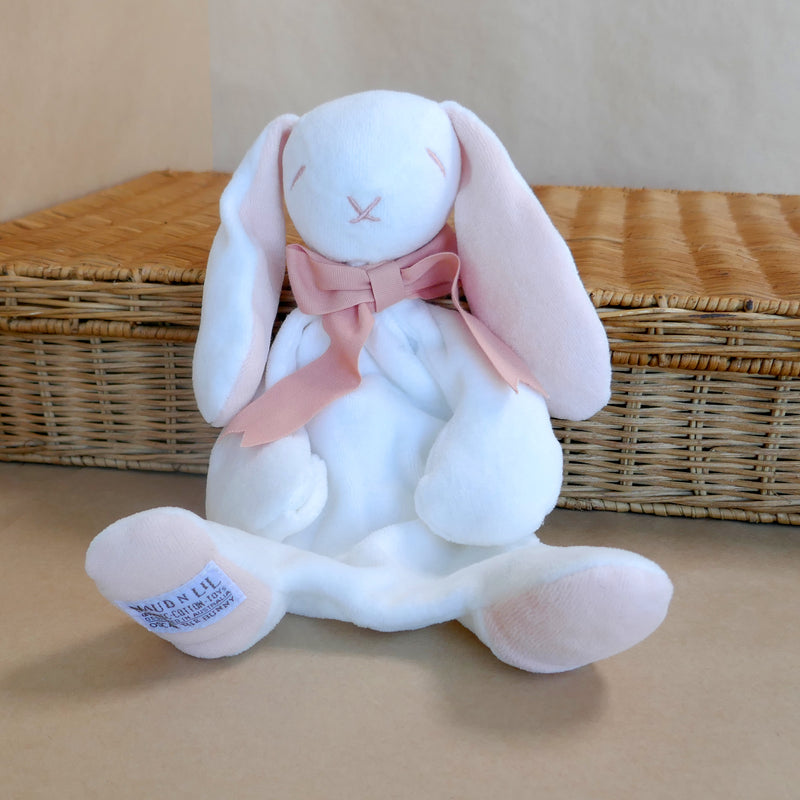 Pink Bunny Comforter Toy - Organic Cotton - Baby Gift Unboxed - 30cm