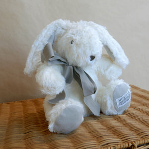 Organic Flopsy Bunny Soft Toy - Gift Boxed - White