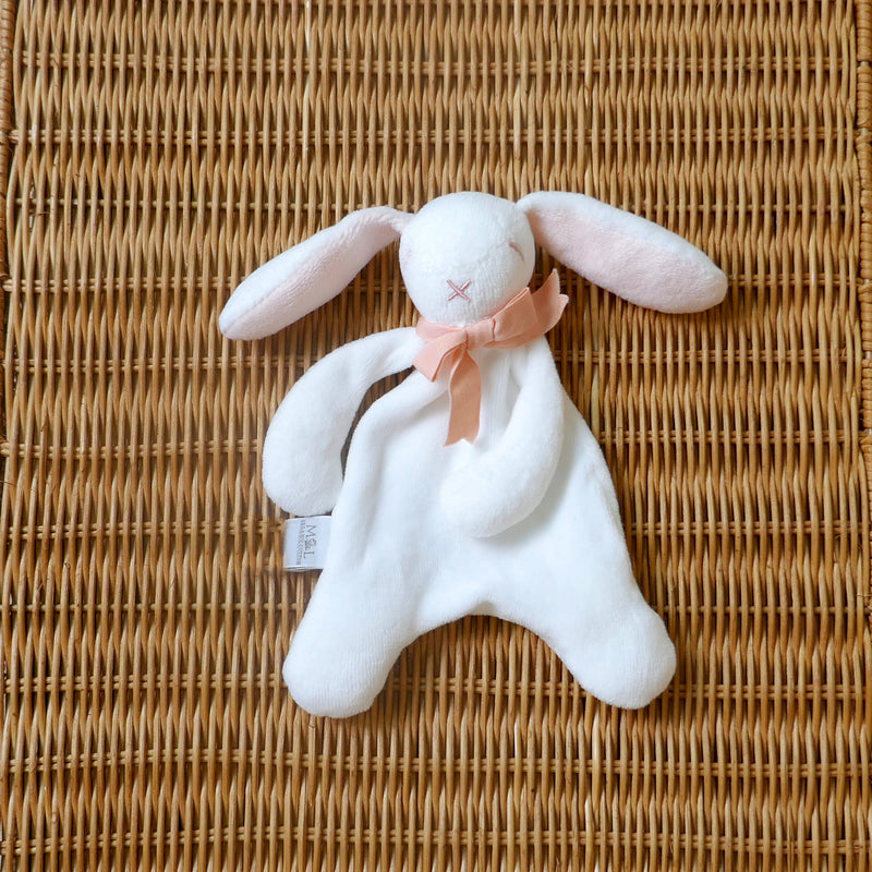 Pink Mini Bunny Comforter Toy - Organic Cotton - Baby Gift Unboxed - 20cm