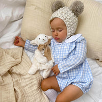 Lamb Comforter Toy - Organic Cotton - Baby Gift Boxed - Cream/ Buff - 30cm  ***SOLD OUT PRE-ORDER FOR MARCH 2025 DELIVERY***