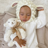 Lamb Comforter Toy - Organic Cotton - Cream/ Buff - 30cm