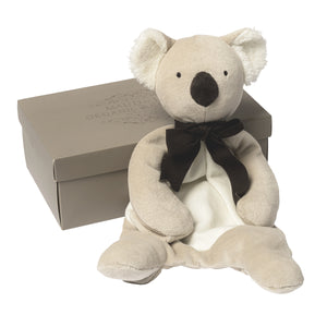 Koala Comforter Toy - Organic Cotton - Baby Gift Boxed - Ash Grey/ White - 30cm