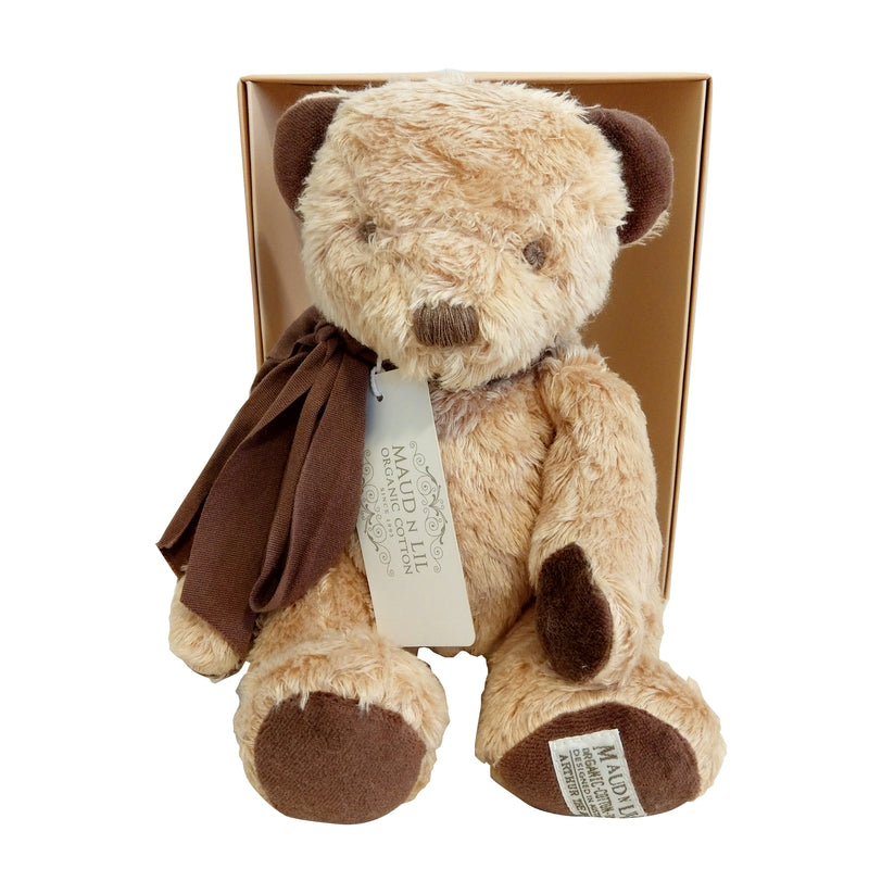 Organic Teddy Bear Soft Toy - Gift Boxed - Brown