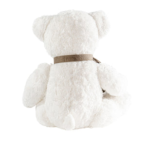 Organic Teddy Bear Fluffy Soft Toy - Gift Boxed - White
