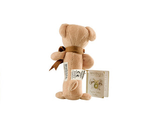 Organic Cubby the Teddy Bear Stick Rattle - Maud N Lil Organic Cotton Toys